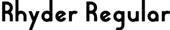 Rhyder Regular font - rhyder.regular.otf