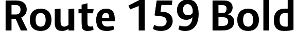 Route 159 Bold font - route-159.bold.otf