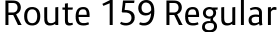 Route 159 Regular font - route-159.regular.otf