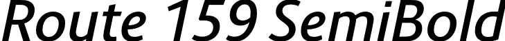 Route 159 SemiBold font - route-159.semibold-italic.otf