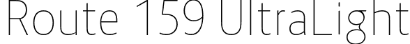 Route 159 UltraLight font - route-159.ultralight.otf