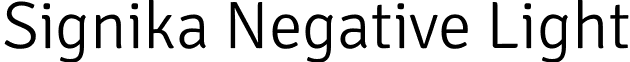 Signika Negative Light font - signika.negative-light.ttf