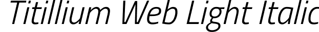 Titillium Web Light Italic font - titillium-web.light-italic.ttf