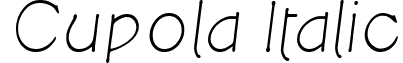 Cupola Italic font - cupola.italic.ttf