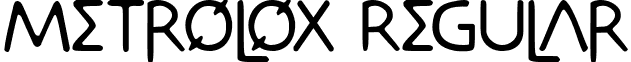 Metrolox Regular font - metrolox.regular.ttf