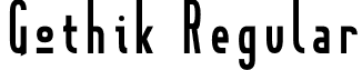 Gothik Regular font - gothik-108.regular.ttf