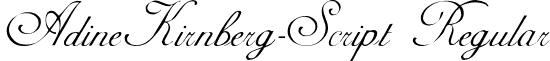 AdineKirnberg-Script Regular font - adinekirnberg-script.regular.ttf