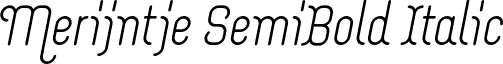 Merijntje SemiBold Italic font - Merijntje-SemiBoldItalic.otf