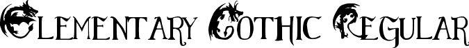 Elementary Gothic Regular font - EG_Dragon_Caps.ttf