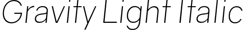 Gravity Light Italic font - Gravity-LightItalic.otf