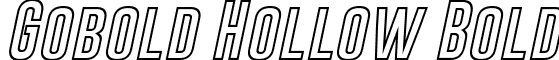 Gobold Hollow Bold font - Gobold Hollow Bold Italic.otf