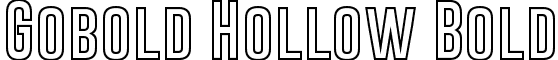 Gobold Hollow Bold font - Gobold Hollow Bold.otf