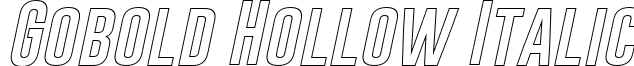 Gobold Hollow Italic font - Gobold Hollow Italic.otf