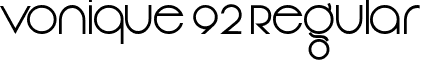 Vonique 92 Regular font - Vonique 92 Regular.otf