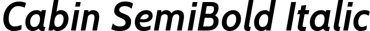 Cabin SemiBold Italic font - Cabin-SemiBoldItalic.ttf
