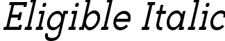Eligible Italic font - Eligible-Italic.ttf