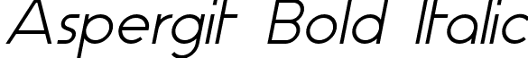 Aspergit Bold Italic font - Aspergit Bold Italic.otf