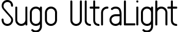 Sugo UltraLight font - Sugo_ExtraLightTrial.ttf