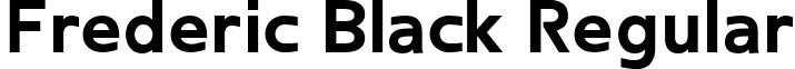 Frederic Black Regular font - Frederic Black.ttf