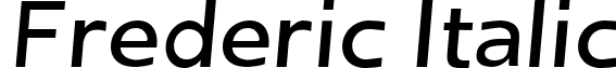 Frederic Italic font - Frederic Regular Italic.ttf