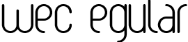 wec Regular font - weclight.ttf