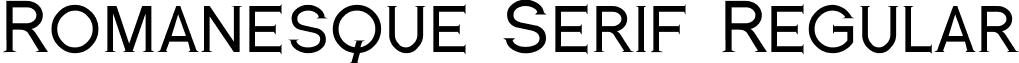 Romanesque Serif Regular font - Romanesque Serif.ttf
