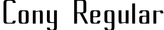 Cony Regular font - ConyRegular.otf