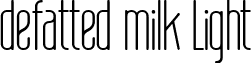 defatted milk Light font - defatted_milk-Light.ttf