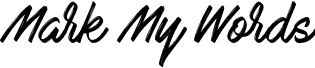 Mark My Words font - mark_my_words.otf