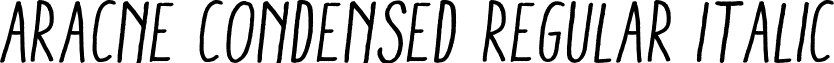 Aracne Condensed Regular Italic font - ARACNE-CONDENSED_regular_italic.otf