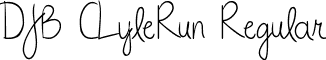 DJB CLyleRun Regular font - DJB CLyleRun.ttf