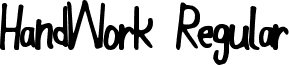 HandWork Regular font - HandWork.ttf