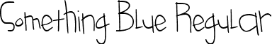 Something Blue Regular font - something blue.ttf