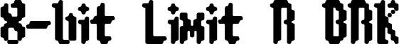 8-bit Limit R BRK font - design.number.8bitlimr.ttf