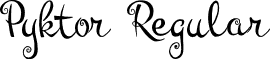 Pyktor Regular font - Pyktordemo.otf