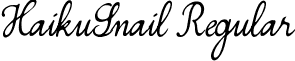 HaikuSnail Regular font - Simplesnails ver 4.0.ttf