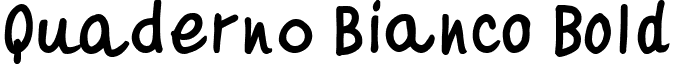 Quaderno Bianco Bold font - quaderno_bianco_bold.ttf