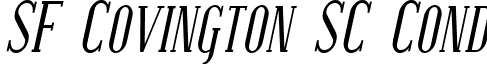 SF Covington SC Cond font - SFCovingtonSCCond-Italic.ttf