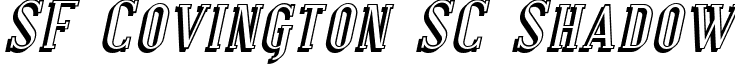 SF Covington SC Shadow font - SFCovingtonSCShadow-Italic.ttf