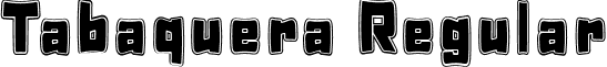 Tabaquera Regular font - Tabaquera.ttf