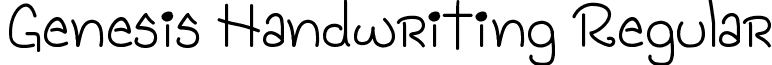 Genesis Handwriting Regular font - Genesis Handwriting.ttf