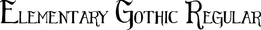 Elementary Gothic Regular font - Elementary_Gothic_Scaled.otf