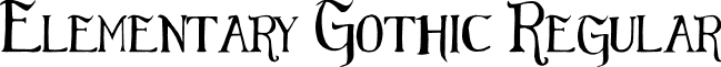 Elementary Gothic Regular font - Elementary_Gothic.otf