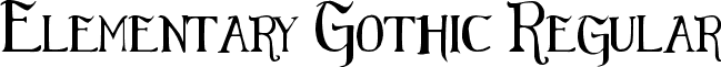 Elementary Gothic Regular font - Elementary_Gothic.ttf