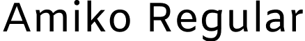 Amiko Regular font - Amiko-Regular.ttf