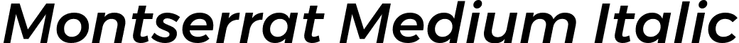 Montserrat Medium Italic font - Montserrat-MediumItalic.ttf