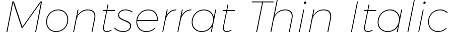 Montserrat Thin Italic font - Montserrat-ThinItalic.ttf