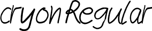 cryon Regular font - cryon.ttf