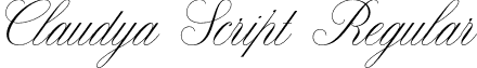 Claudya Script Regular font - Claudya Demo.otf