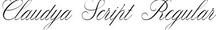Claudya Script Regular font - Claudya Demo.ttf